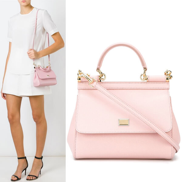 17SS DOLCE & GABBANA ドルチェ&ガッバーナ コピー DG166 SMALL‘SICILY’BAG IN DAUPHINE PRINT LEATHER